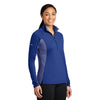 Sport-Tek Women's True Royal Heather Sport-Wick Stretch Contrast 1/2-Zip Pullover