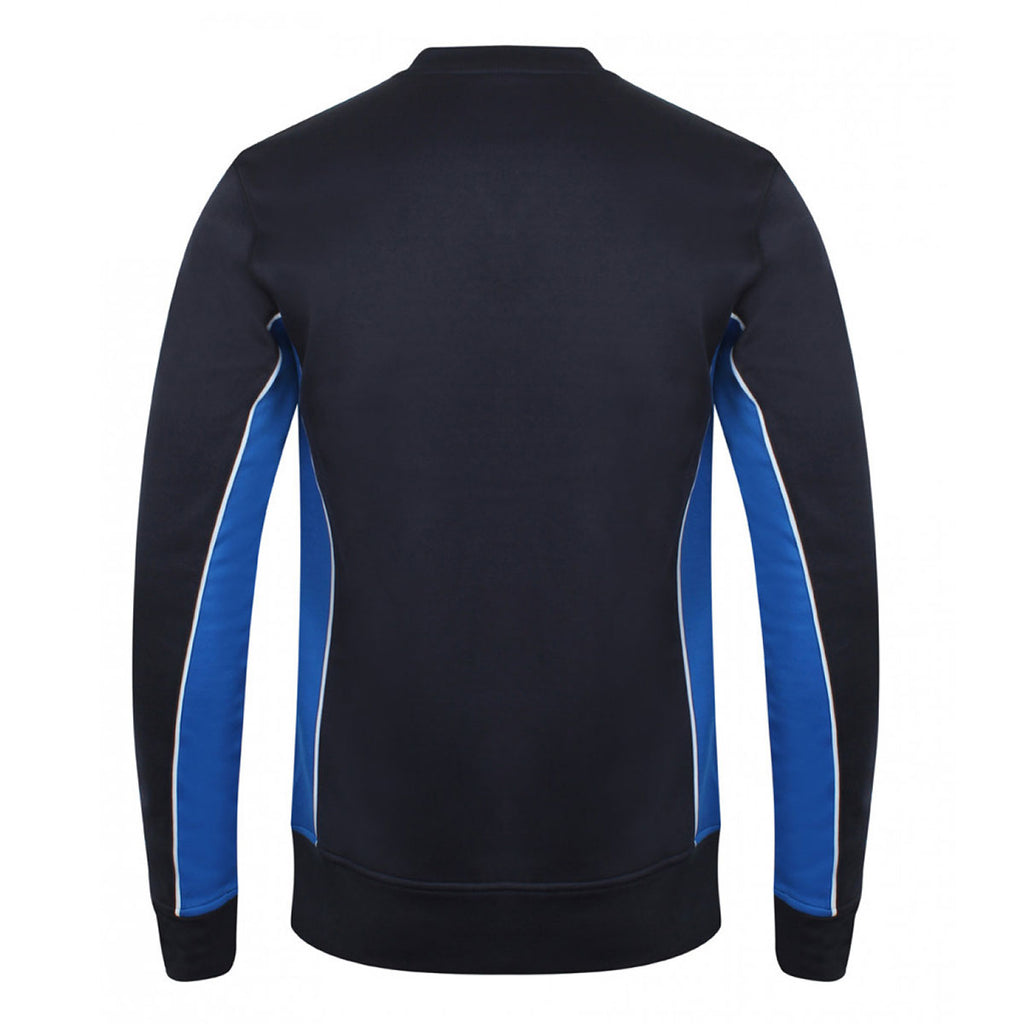 Finden + Hales Men's Navy/Royal Contrast Crew Neck Sweatshirt
