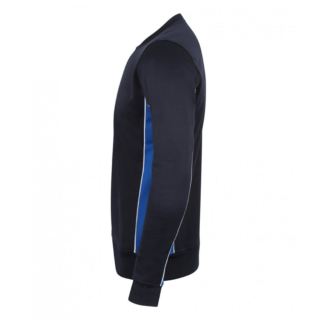 Finden + Hales Men's Navy/Royal Contrast Crew Neck Sweatshirt