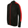 Finden + Hales Men's Black/Red Knitted Tracksuit Top