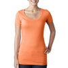 N3530 Next Level Women's Neon Heather Orang Scoop Neck Tee
