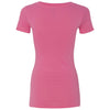 Next Level Women's Hot Pink Deep V-Neck Tee