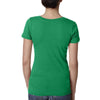 Next Level Women's Kelly Green Deep V-Neck Tee
