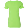 Next Level Women's Neon Green Deep V-Neck Tee