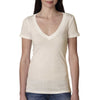 Next Level Women's Oatmeal Deep V-Neck Tee