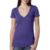 Next Level Women's Purple Rush Deep V-Neck Tee