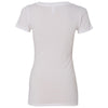 Next Level Women's White Deep V-Neck Tee