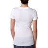 Next Level Women's White Deep V-Neck Tee