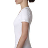 Next Level Women's White Deep V-Neck Tee