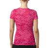 Next Level Women's Shocking Pink Burnout Tee