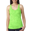 Next Level Women's Neon Green Burnout Racerback Tank