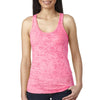 Next Level Women's Neon Pink Burnout Racerback Tank