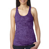 Next Level Women's Purple Rush Burnout Racerback Tank