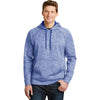 Sport-Tek Men's True Royal PosiCharge Electric Heather Fleece Hooded Pullover
