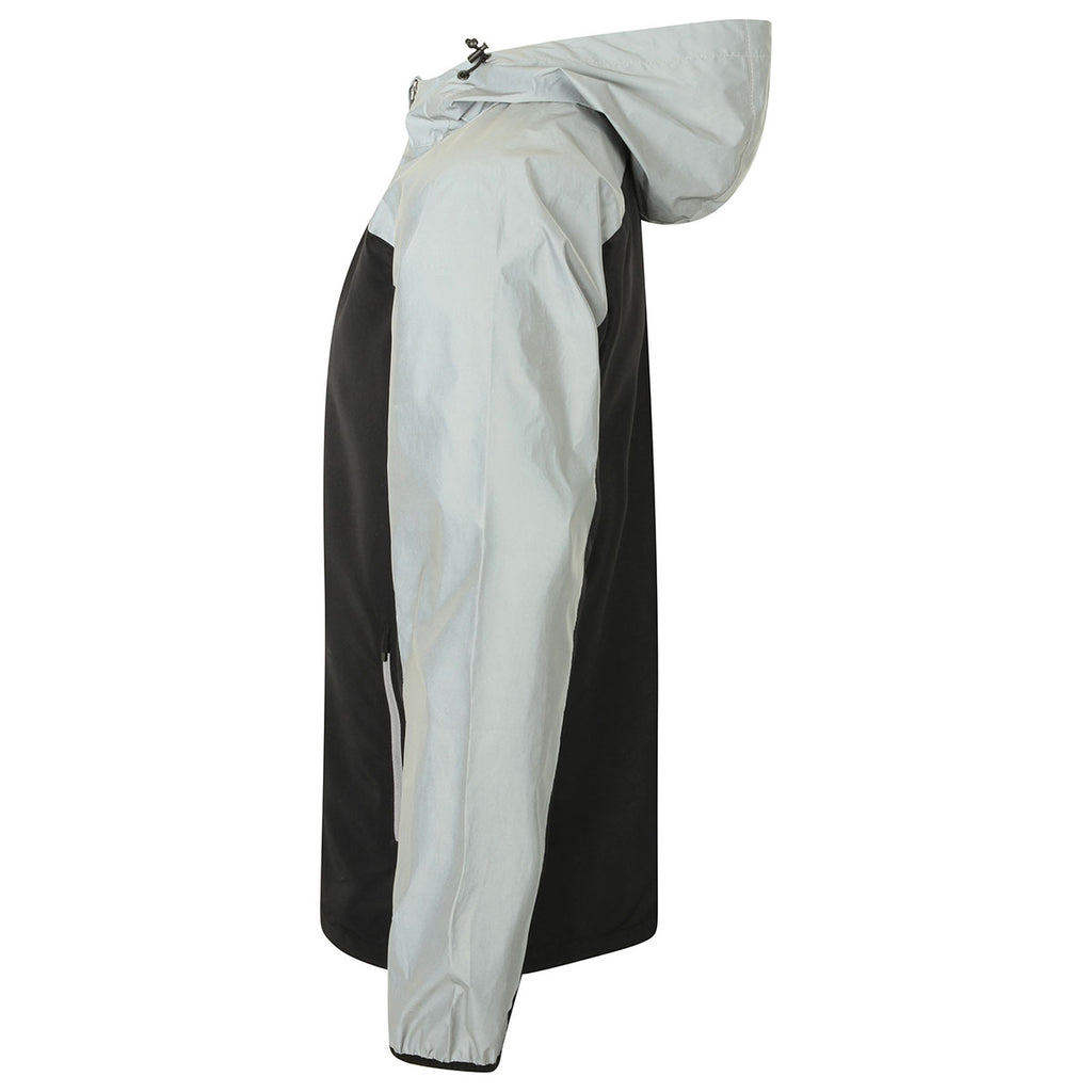 Tombo Men's Black/ Reflective Hi-Vis Performance Jacket