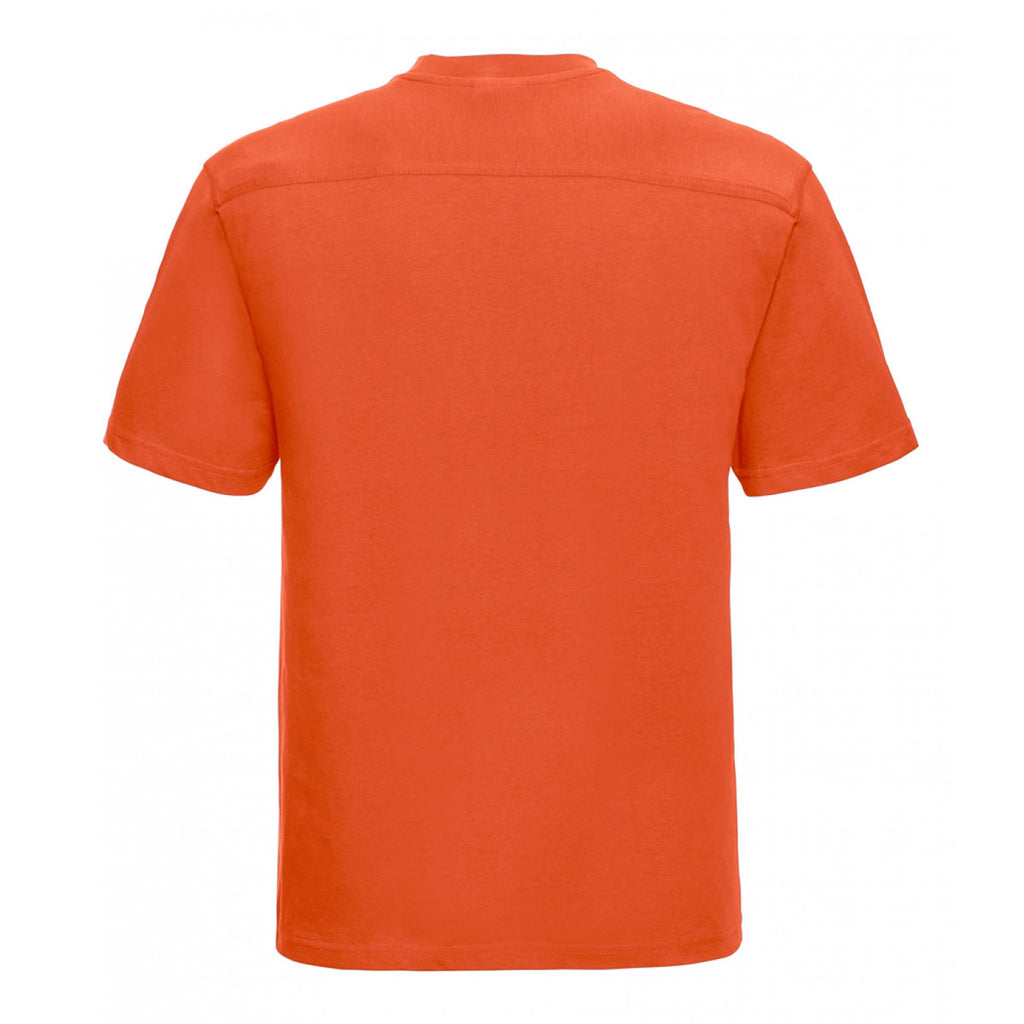 Russell Men's Orange Heavyweight T-Shirt