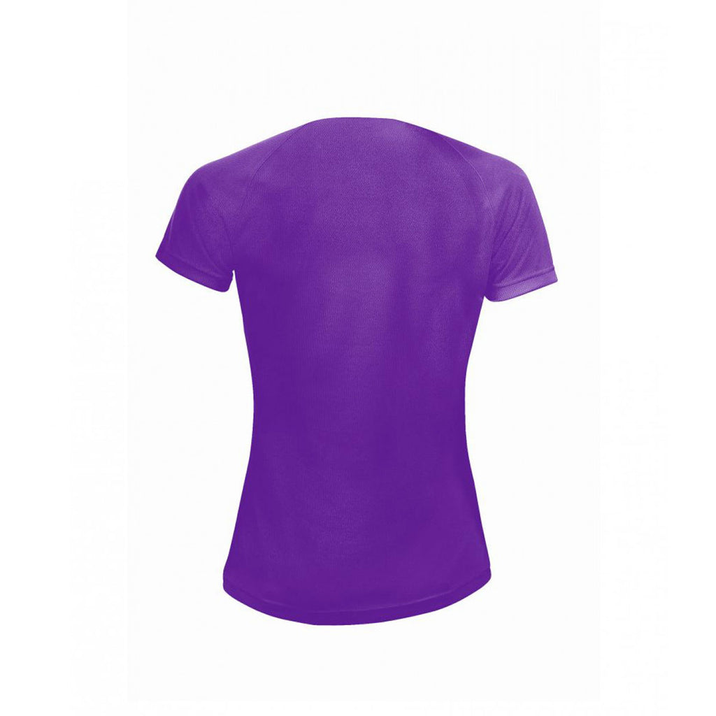 SOL'S Women's Dark Purple Sporty T-Shirt