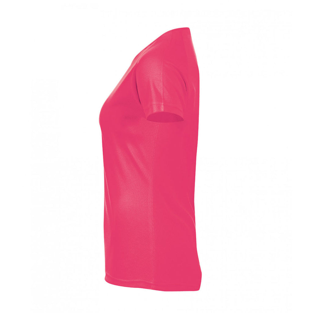 SOL'S Women's Neon Coral Sporty T-Shirt