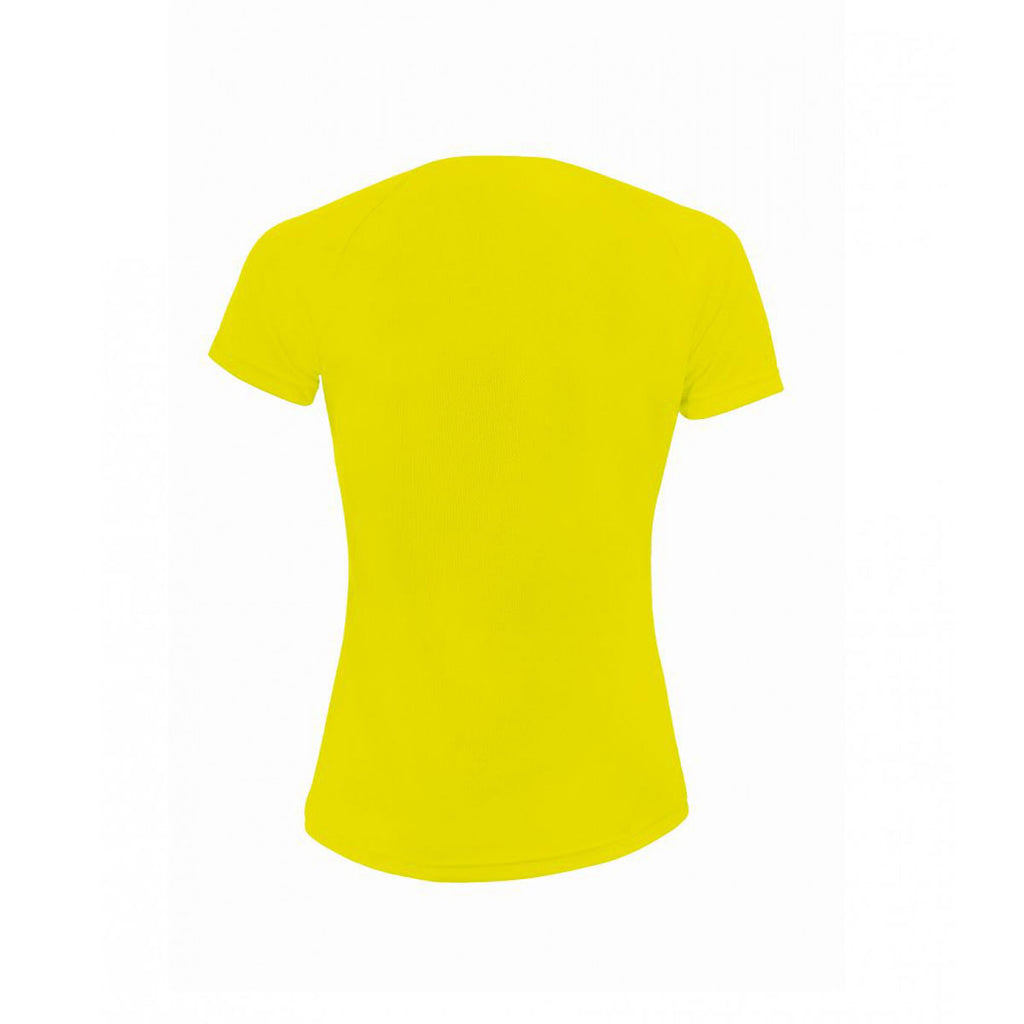SOL'S Women's Neon Yellow Sporty T-Shirt
