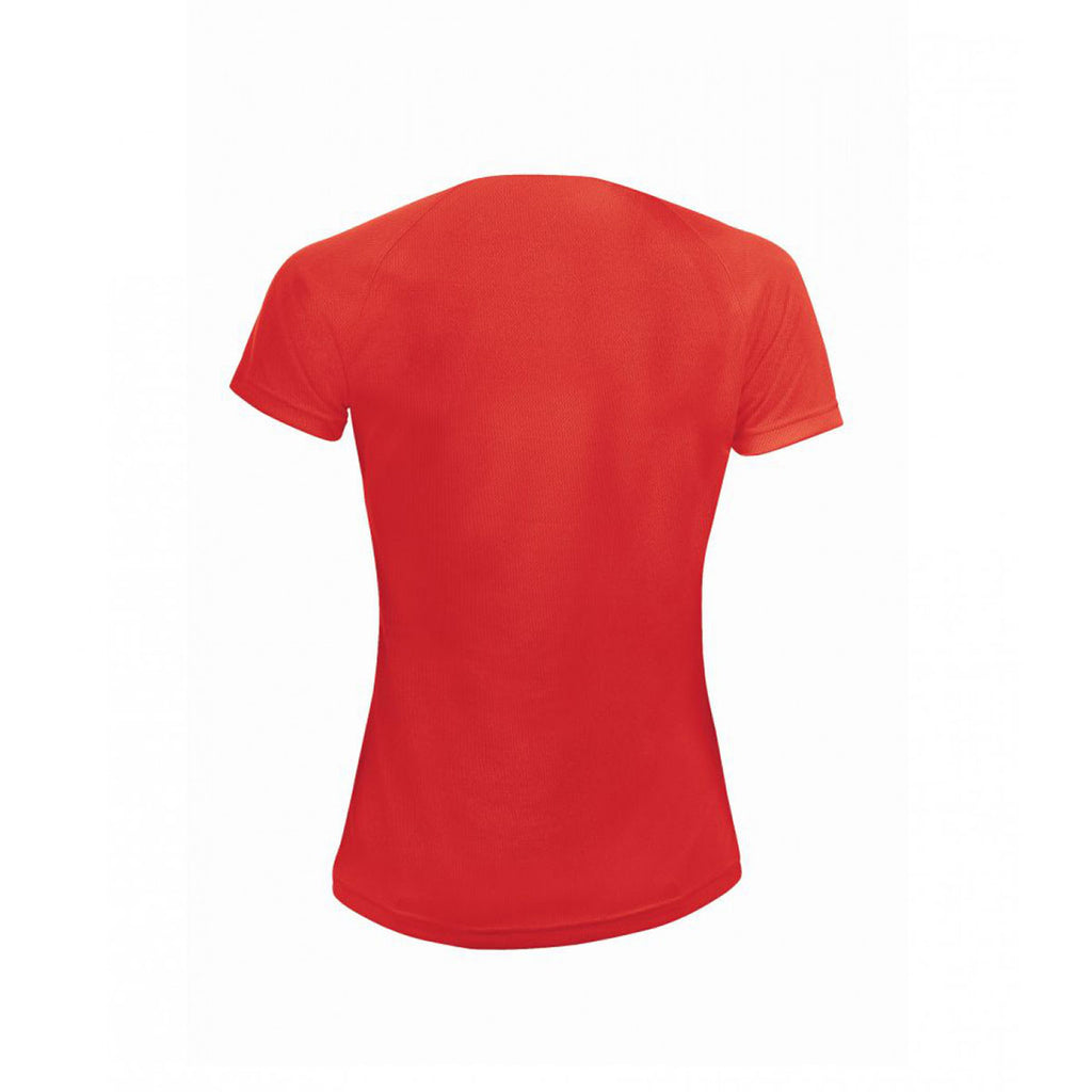 SOL'S Women's Red Sporty T-Shirt