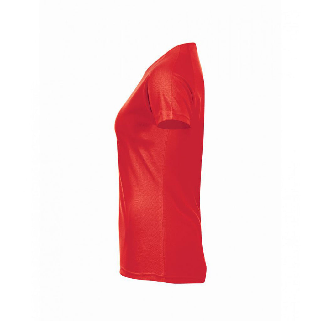 SOL'S Women's Red Sporty T-Shirt