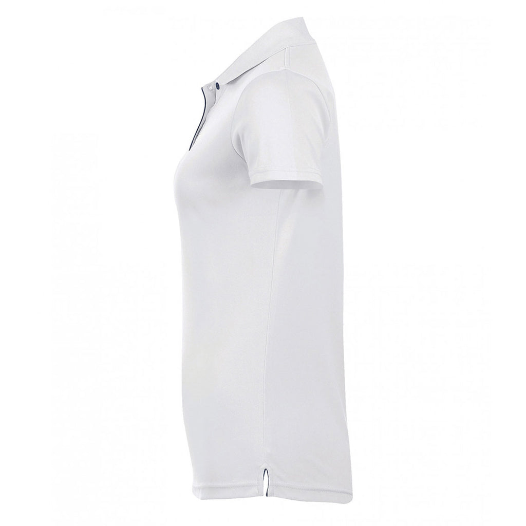 SOL'S Women's White Performer Pique Polo Shirt