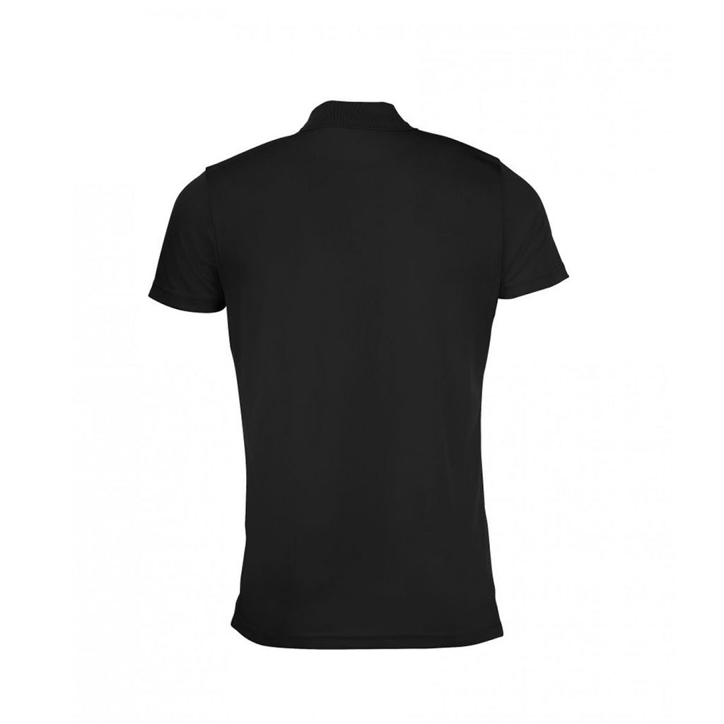 SOL'S Men's Black Performer Pique Polo Shirt