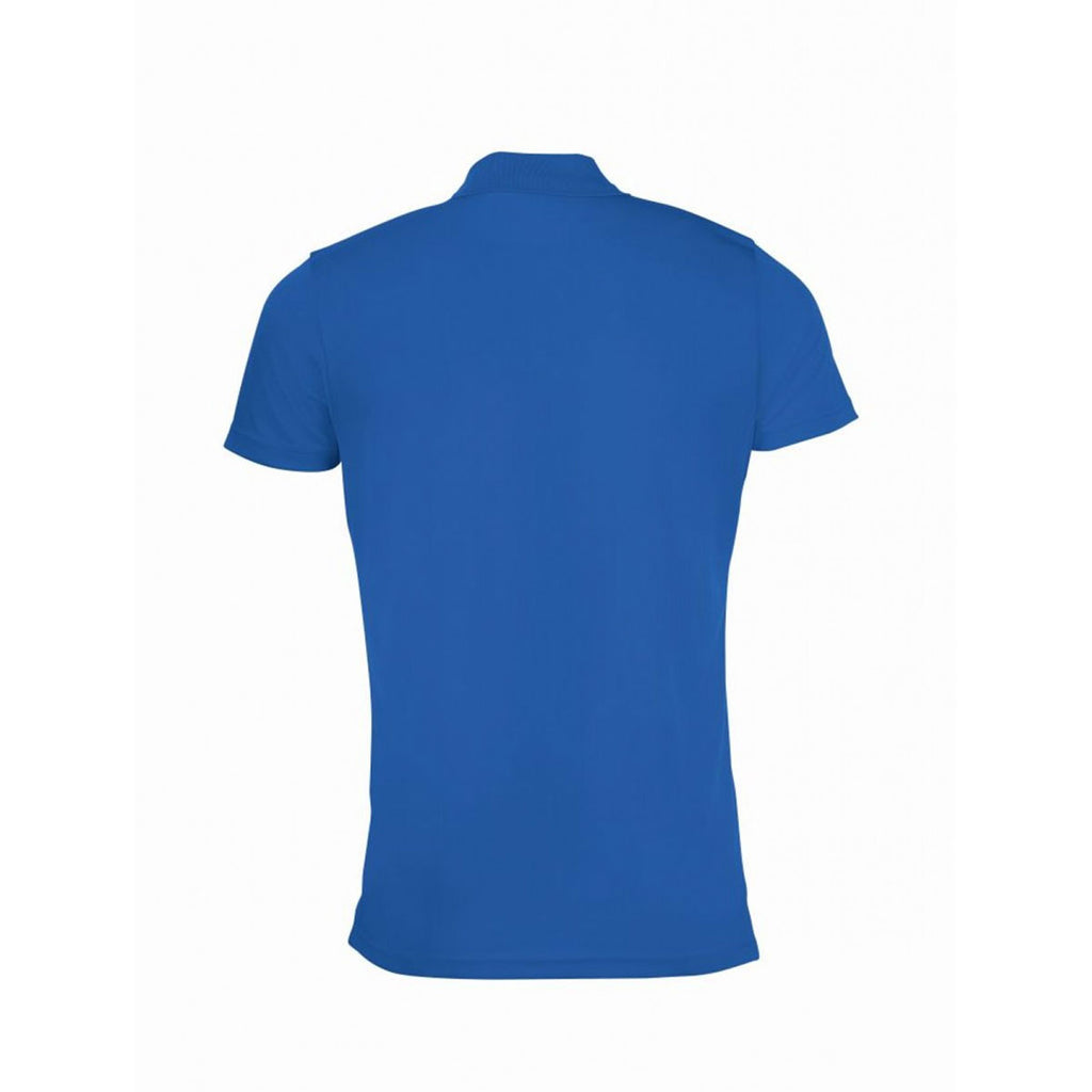 SOL'S Men's Royal Blue Performer Pique Polo Shirt