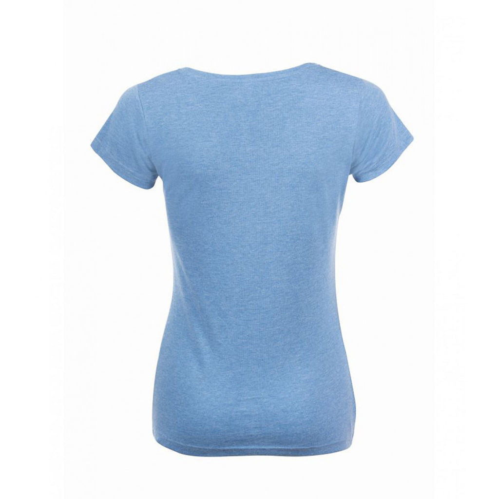 SOL'S Women's Heather Blue Mixed T-Shirt