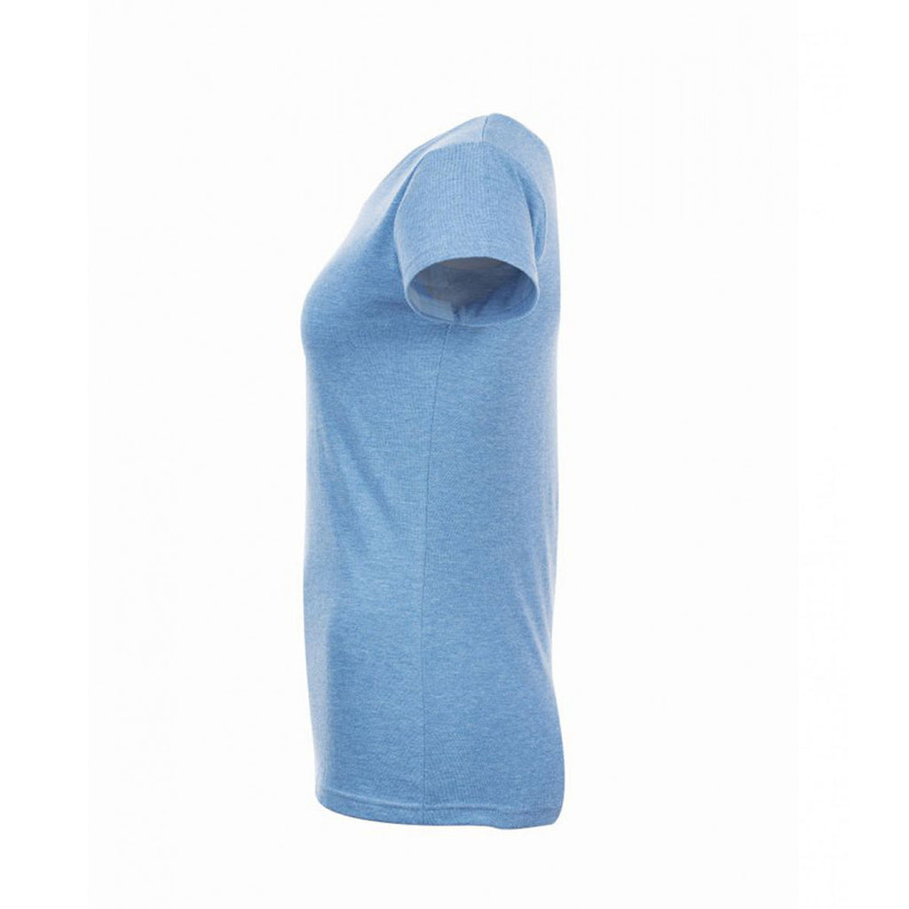 SOL'S Women's Heather Blue Mixed T-Shirt