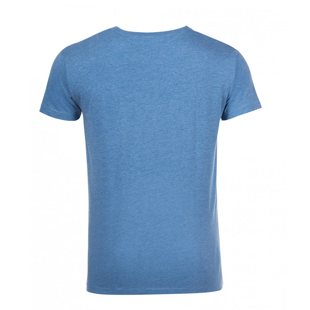 SOL'S Men's Heather Blue Mixed T-Shirt