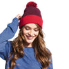 SOL'S Burgundy/Red Breeze Pom Pom Beanie