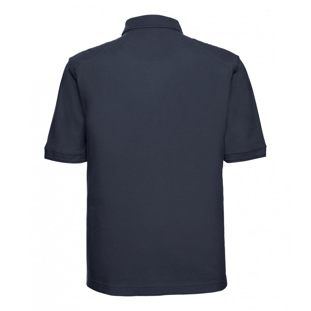 Russell Men's French Navy Heavy Duty Pique Polo Shirt