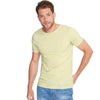 SOL'S Men's Ash/Lemon Miles Stripe T-Shirt