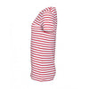 SOL'S Women's White/Red Miles Stripe T-Shirt