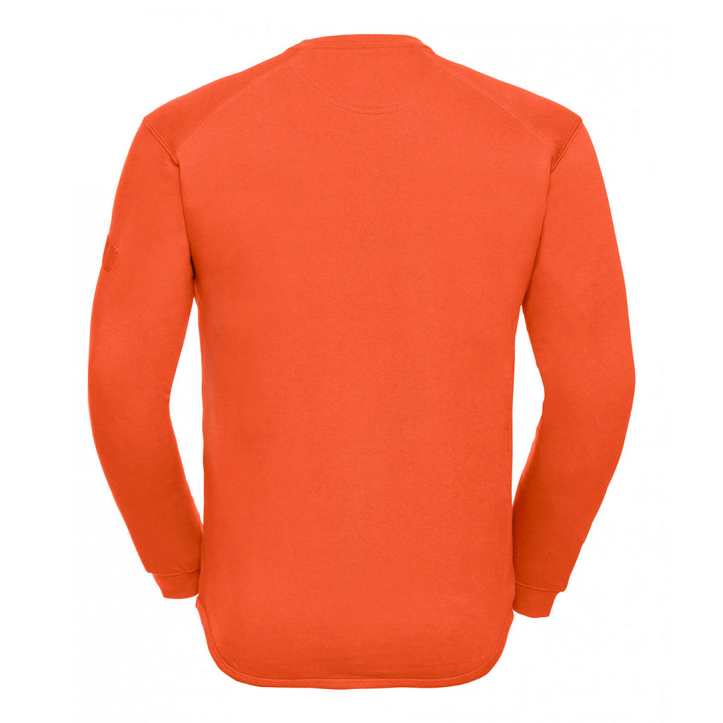 Russell Men's Orange Heavyweight Sweatshirt