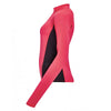 SOL'S Women's Neon Coral Berlin Long Sleeve Zip Neck Running Top