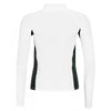 SOL'S Women's White Berlin Long Sleeve Zip Neck Running Top