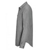 SOL'S Men's Deep Grey Marl Barnet Long Sleeve Heather Poplin Shirt