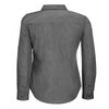 SOL'S Women's Deep Grey Marl Barnet Long Sleeve Heather Poplin Shirt