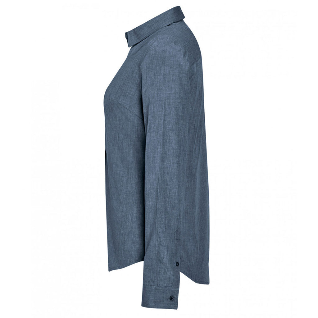 SOL'S Women's Heather Jeans Barnet Long Sleeve Heather Poplin Shirt