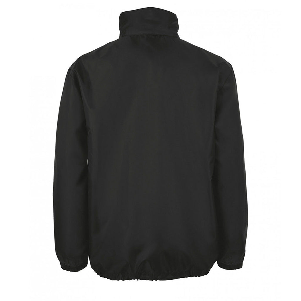 SOL'S Unisex Black Shift Windbreaker Jacket
