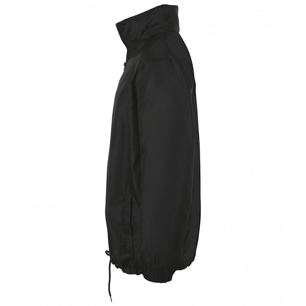 SOL'S Unisex Black Shift Windbreaker Jacket