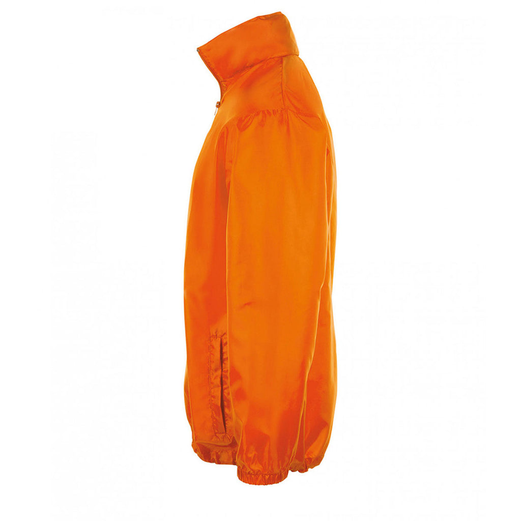 SOL'S Unisex Orange Shift Windbreaker Jacket