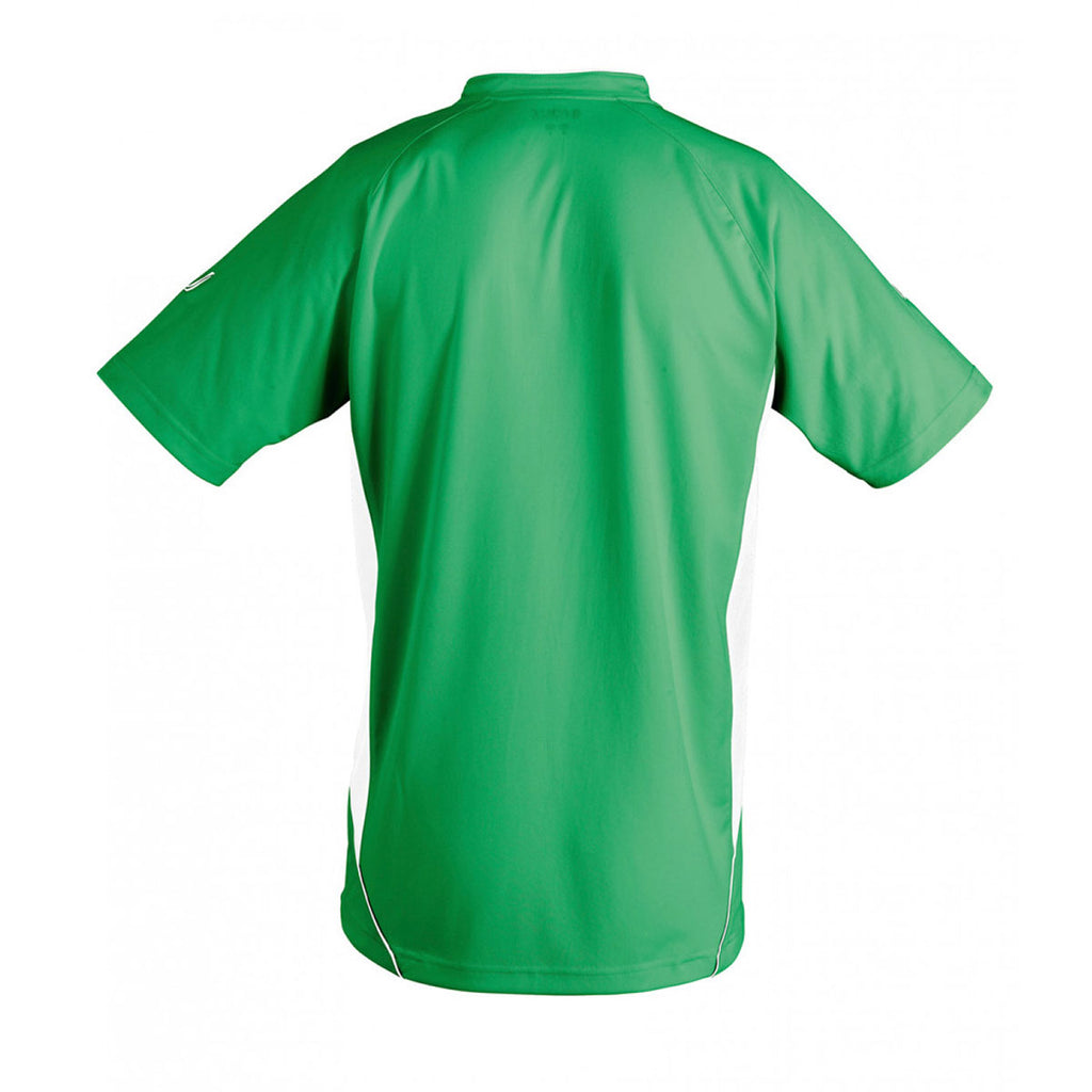 SOL'S Men's Bright Green/White Maracana 2 Contrast T-Shirt