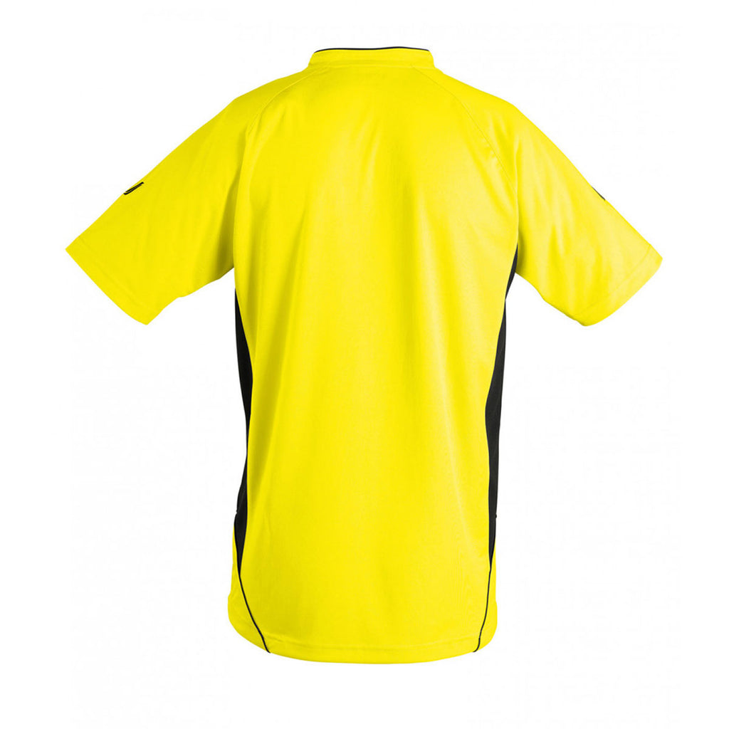 SOL'S Men's Lemon/Black Maracana 2 Contrast T-Shirt