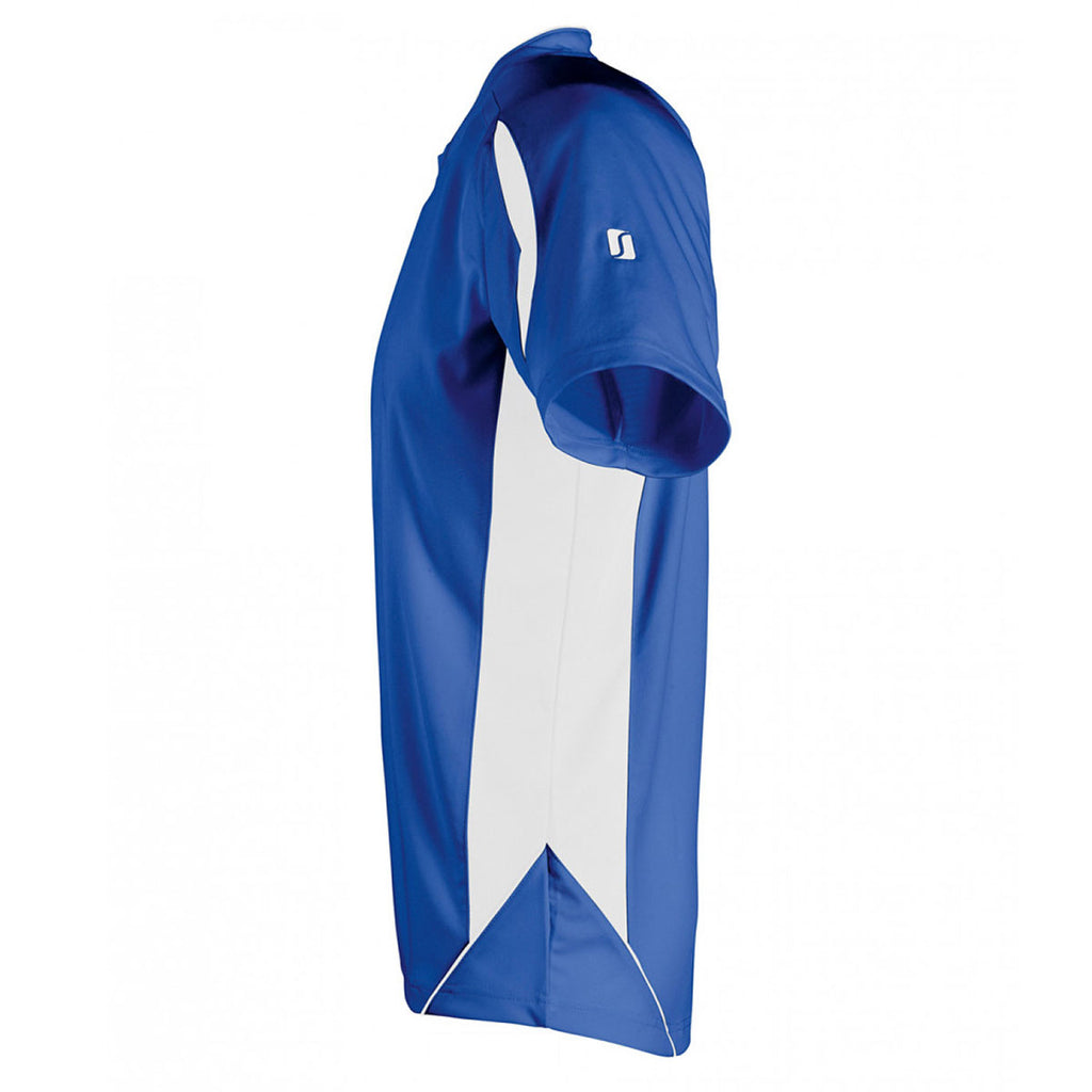 SOL'S Youth Royal Blue/White Maracana 2 Contrast T-Shirt
