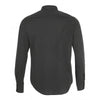SOL'S Men's Dark Grey/White Becker Polka Dot Long Sleeve Poplin Shirt