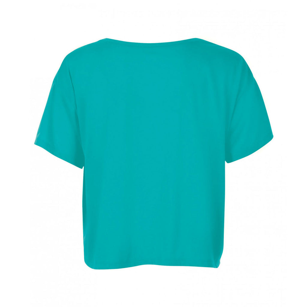 SOL'S Women's Caribbean Blue Maeva Beach Crop T-Shirt