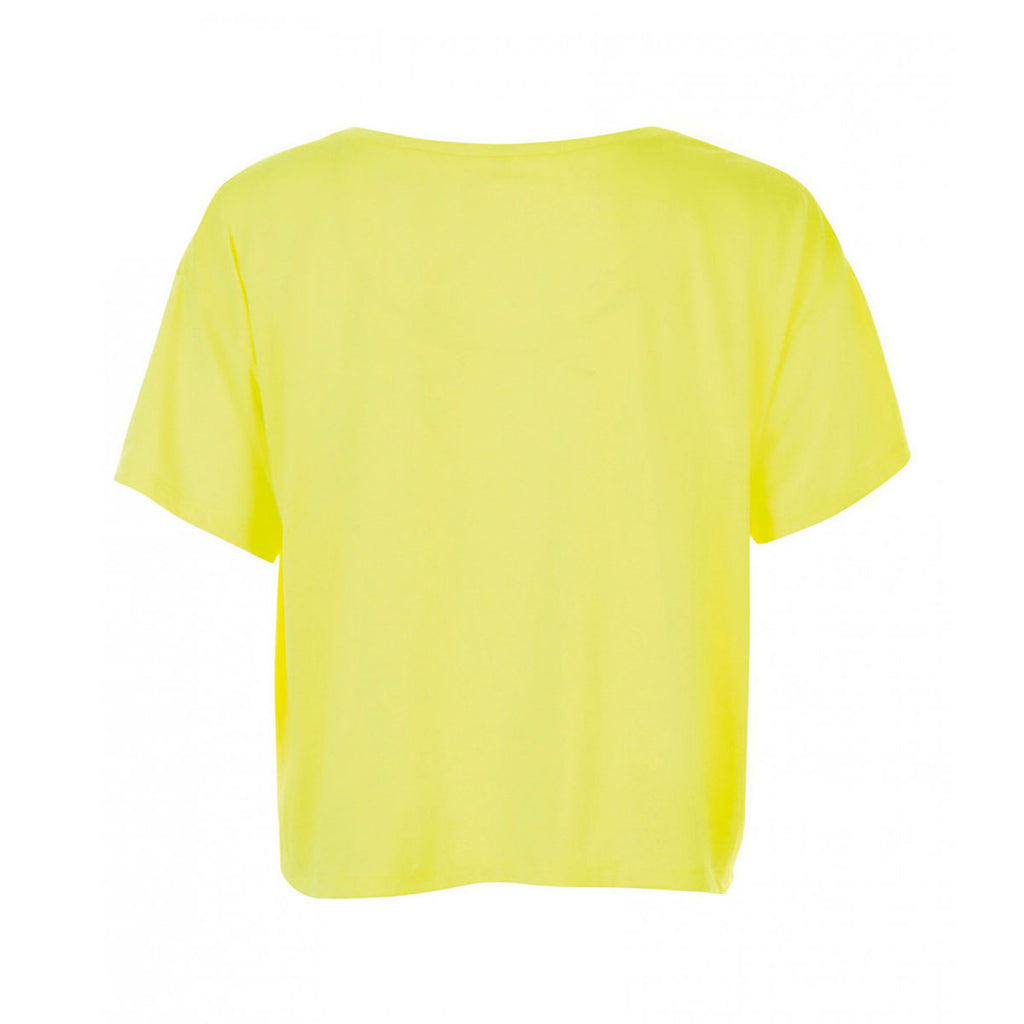 SOL'S Women's Neon Yellow Maeva Beach Crop T-Shirt